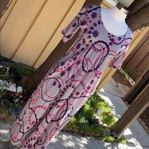 Lis Khros Cotton Crepe Boho Circle print dress